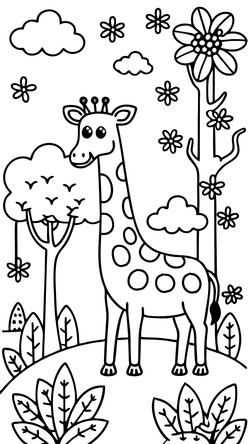 coloriages gratuits girafe